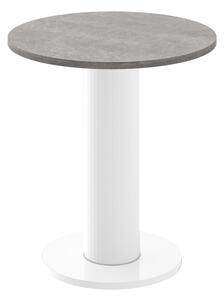 Okrągły stolik kawowy Solo Mini 60 z blatem w imitacji betonu