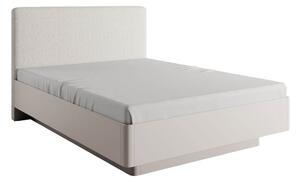 MebleMWM Łóżko z tapicerowanym zagłowiem 160 x 200 cm | Lante | Beige