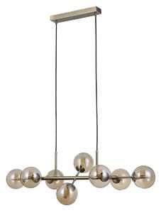 Erimida PND-2244-8A-AB lampa wisząca brąz antyczny klosze szkło amber 8xG9
