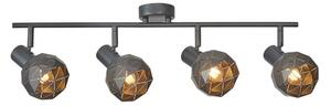 HARLEY lampa sufitowa szara stalowa 4xE14 SPL-3480-4-GR-GD