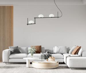 Kernio PND-357783-BK+W czarna lampa dwupoziomowa klosze białe 3xG9