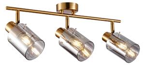 SARDO spoty na listwie mosiądz losze dymione 3xE14 SPL-5581-3-BRO-SG