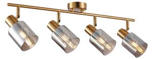 SANTIA SPL-65342-4-BRO-SG lampa ze spotami mosiądz klosze dymione 4xE14