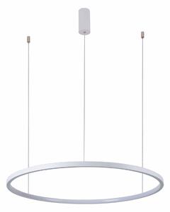 VINOLA lampa wisząca biała cienki ring 100cm LED 58W 3000K / 4000K mocowanie na prostych linkach PND-56135B-100RPP-WH-3KS4K-TRDIMM