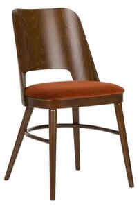 Krzesło do jadalni Shell A-0043, retro, drewniane, tapicerowane