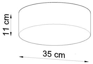 Czarna lampa sufitowa Sollux Atis Ceiling 35
