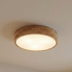 Lampa sufitowa Tanju Lindby, możliwość ściemniania, jasne drewno, salon / jadalnia, drewno, dworkowy / rustykalny
