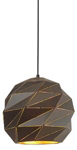 PALERMO lampa wisząca z prześwitami fi 32cm antracytowa 1xE27 PND-2424-1L-GR+GD