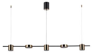 REMDAL lampa wisząca czarny / mosiądz nad stół LED 30W 4000K PND-16374-5-BK-4K