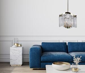 SABRIGA lampa wisząca kryształowa fala fi 33cm 3xE14 brąz antyczny PND-44544-3
