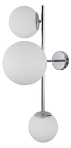 VAILANTE długi kinkiet chrom klosze białe kule 2xE14 1xE27 WL-31221-3B-CH