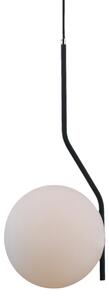 CARIMI lampa wisząca czarna klosz biała kula 1xE27 PND-3300-1-BK