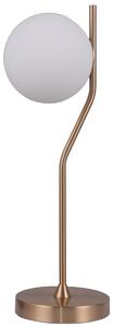 CARIMI lampa stołowa mosiądz miodowy klosz biała kula 1xG9 TB-3300-1-HBR