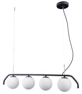 CARIMI lampa wisząca czarna klosze białe kule 4xG9 PND-3300-4-BK