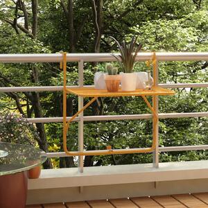 Stolik balkonowy, żółty, 60x40 cm, stalowy