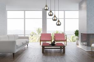 CARDENA lampa wisząca loftowa czarno-złota klosze szkło dymione 4xE27 MDM-4330/4 GD+SG