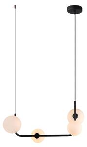 FERRAND nowoczesna lampa wisząca czarna nad stół z białymi kulami 4xG9 FerrandMDM-4123/4 BK