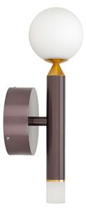 LAON kinkiet brązowy ze złotymi dodatkami klosz kula i cylinder LED 2W+ 4W 3000K WL-2018109-1