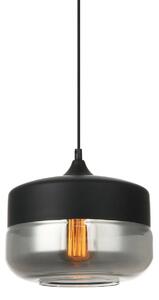 MOLINA lampa wisząca klosz fi 25cm czarny / dymiony 1xE27 MDM-2380/1 BK+SG