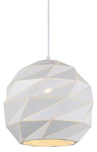 PALERMO lampa wisząca z prześwitami fi 32cm biała 1xE27 PND-2424-1L-WH