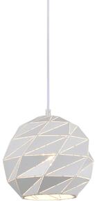 PALERMO lampa wisząca z prześwitami fi 23cm biała 1xE27 PND-2424-1S-WH
