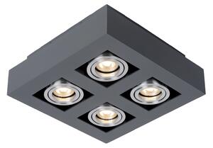 CASEMIRO lampa sufitowa czarna 4xGU10 regulowana IT8002S4-BK/AL