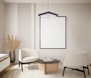 GIACINTO kwadratowa lampa wisząca czarna LED 50W 3000K 5304-850SQP-BK-3