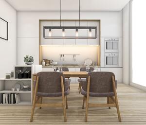 SIGALO lampa wisząca loftowa ramka chromowana 4xE27 MD-BR4366-D4 CH