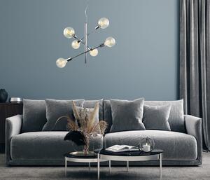 MADALYN lamp wisząca chrom oprawki na regulowanych ramionach 6xE27 MDM3582/6 CH