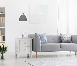 LOLA lampa wisząca szara z dodatkiem satyny 1xE27 MD-HN8100-GR+S.NICK
