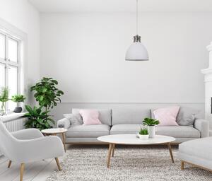 LOLA lampa wisząca biała z dodatkiem satyny 1xE27 MD-HN8100-WH+S.NICK