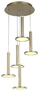 OLIVER złota nowoczesna lampa wisząca LED 6x12W 3000K MD17033012-5A GOLD