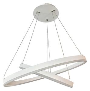JOVITA lampa wisząca biała dwa ringi 40cm i 60cm LED 74W 3000K 5239-874RP-WH-3