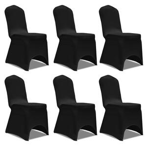 Elastyczne pokrowce na krzesła, czarne, 12 szt