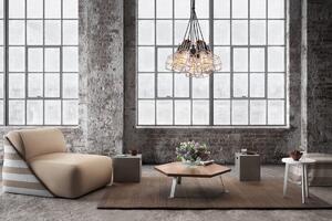PERIFO lampa wisząca czarna abażurki druciane miedziane 6xE27 MDM-2272/6 BK+COP