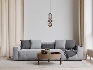 NICO lampa wisząca potrójny klosz szkło dymione ryflowane LED 15W 3000K PND-8545-3-AB-SG