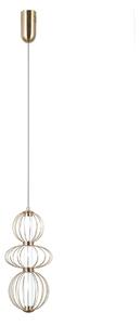 RABEL lampa wisząca złota klosz druciany LED 10W 3000K PND-344221-3V-HBR