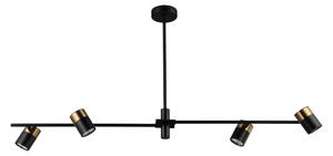 ELICE lampa wisząca czarna ze złotem reflektorki 4xGU10 PND-58892-4-BK-BRO