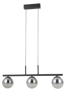VELADA czarna lampa wisząca klosze dymione cieniowane LED 3x5W 3000K PND-34381-3-BK