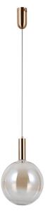STRELA złota lampa wisząca klosz cieniowany amber 25cm LED 5W 3000K PND-34378-1L-HBR