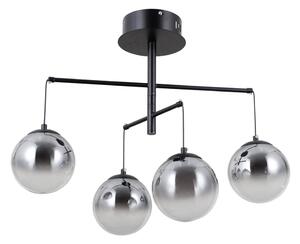 VELADA czarna lampa sufitowa klosze dymione cieniowane LED 4x5W 3000K PND-34381-4-BK