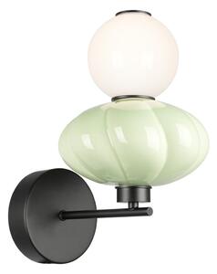 TORDI lampa ścienna ceramika zielona klosz biały LED 8W 3000K wykończenie czarne WL-94721-1A-GRN