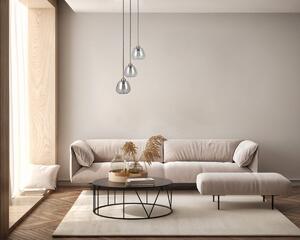 FELIS złota lampa wisząca klosze pękate bursztynowe 3xE27 PND-40824-3-GD