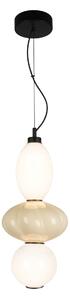 TORDI lampa wisząca ceramika beżowa klosze białe LED 18W 3000K wykończenie czarne PND-94721-2B-YLL