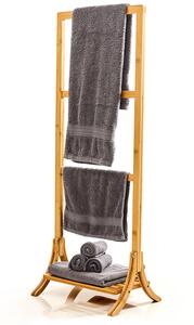 Blumfeldt Stojak na ręczniki, 3 ramiona, 40 x 104,5 x 27 cm, drabina, bambus