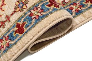 Prostokątny beżowy dywan w retro stylu - Iraz 3X