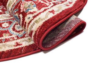 Czerwony okrągły dywan w stylu retro - Fawo 5X