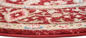 Retro czerwony dywan w kształcie koła - Fawo 3X