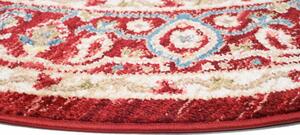 Czerwony okrągły dywan w stylu retro - Fawo 5X