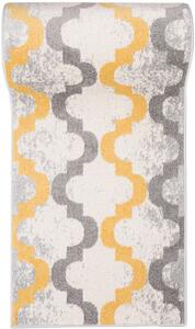 Szaro-żółty chodnik dywanowy w marokański wzór - Fuwi 4X